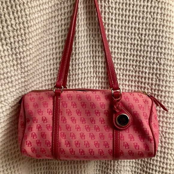 Dooney & Bourke Pink Canvas Satchel with Leather Trim - Picture 6 of 6